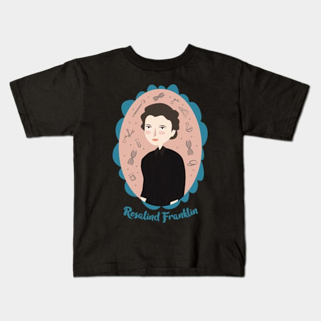 Women of Science: Rosalind Franklin Kids T-Shirt by Plan8